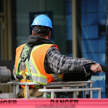 man operating machinery